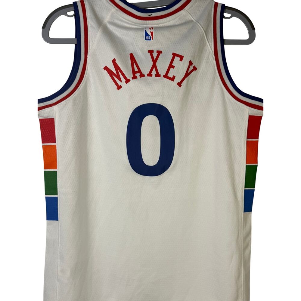NBA Philadelphia 76ers Tyrese Maxey Edition Swingman Jersey youth Medium White